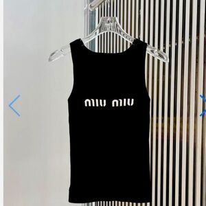 Miu Miu black tank top size large